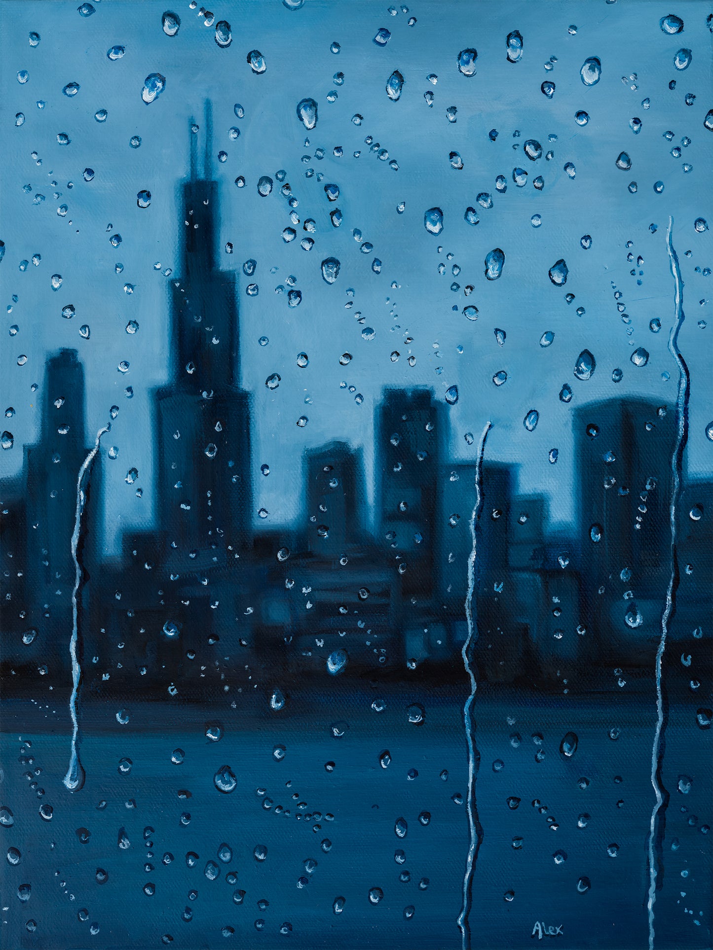 Rainy Chicago Skyline (Print)